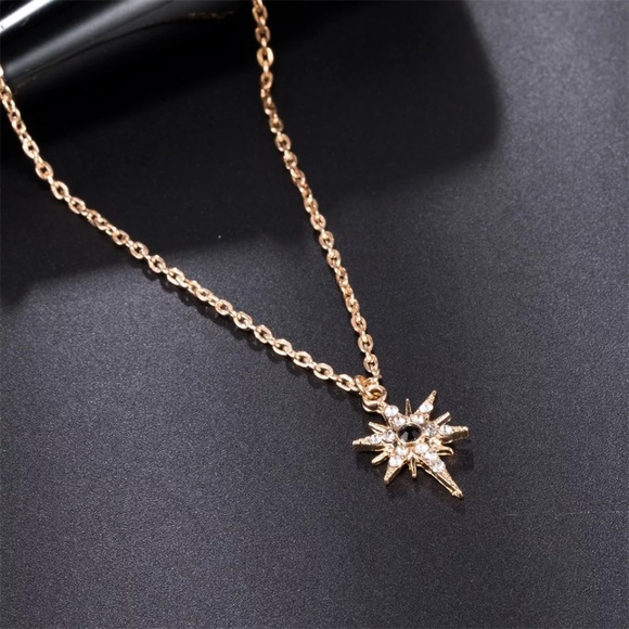 5 for $25 Gold Color Crystal Star Pendant Necklace - Picture 4 of 7